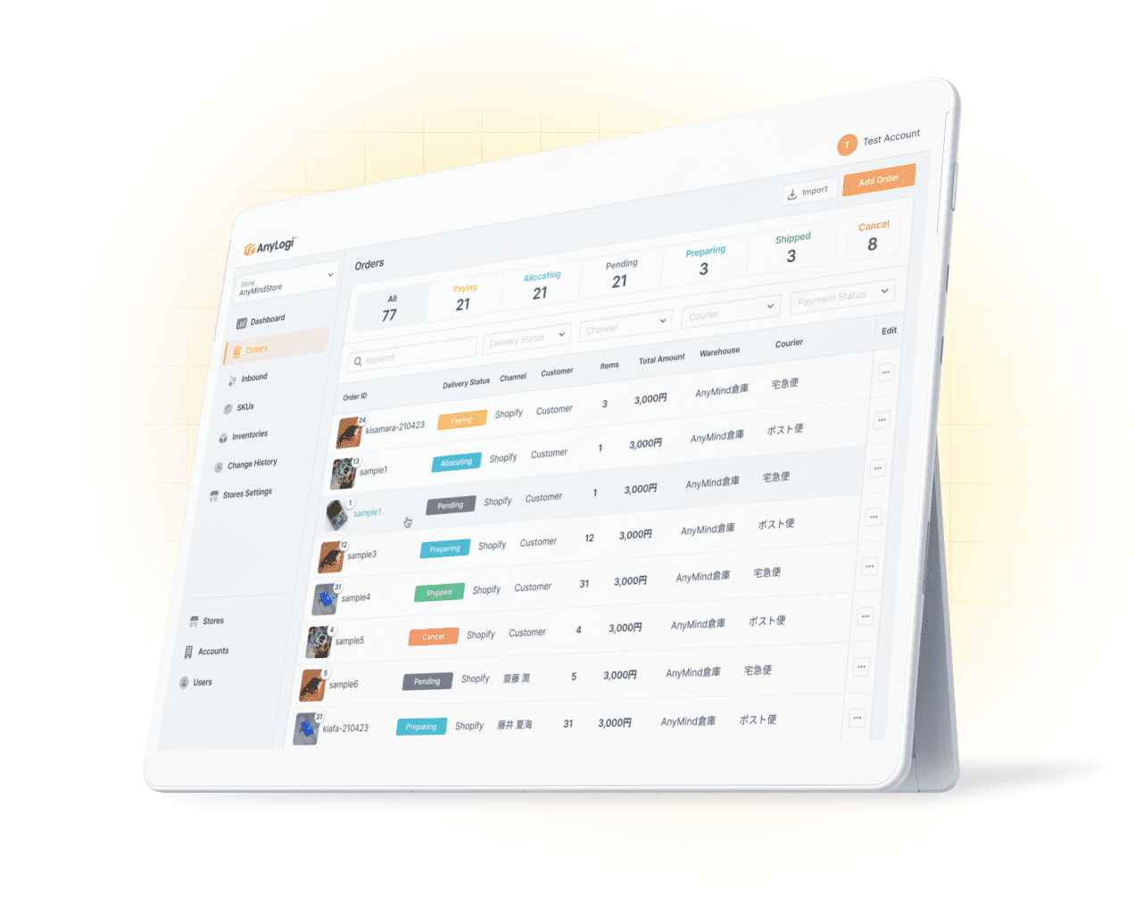 AnyLogi Dashboard